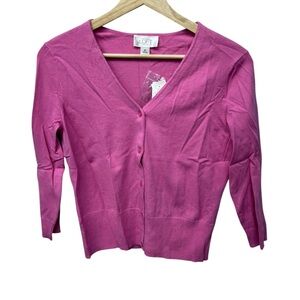 NWT Ann Taylor LOFT Petite Hot Pit Button Down Cardigan Size Medium Petite